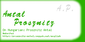 antal prosznitz business card